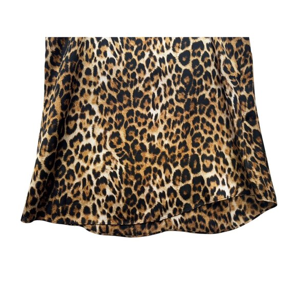 Chicos Womens Sleeveless Going Out Cami Top Blouse Size 12/14 Leopard Print - Picture 10 of 11